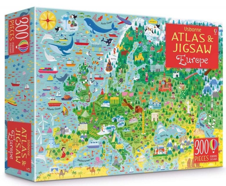 europe atlas and jigsaw